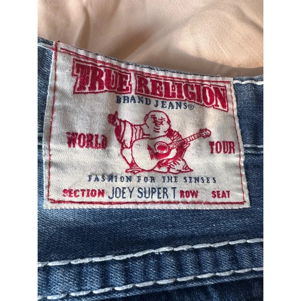 Y2K Vintage True Religion Joey Super T Men Blue Flare Jeans Made in USA Size 40